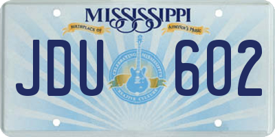 MS license plate JDU602