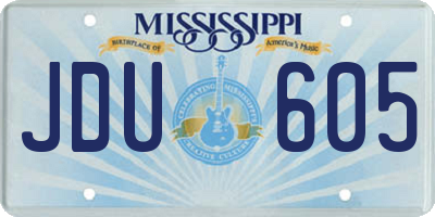 MS license plate JDU605