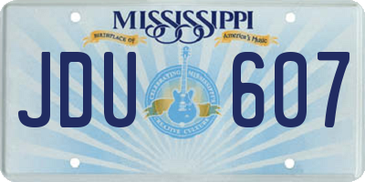 MS license plate JDU607