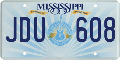 MS license plate JDU608