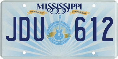 MS license plate JDU612