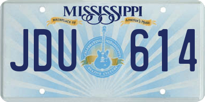 MS license plate JDU614