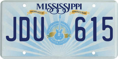 MS license plate JDU615