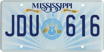 MS license plate JDU616