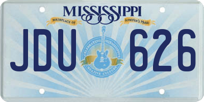 MS license plate JDU626