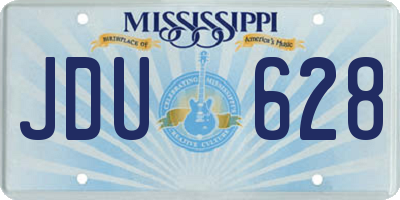 MS license plate JDU628