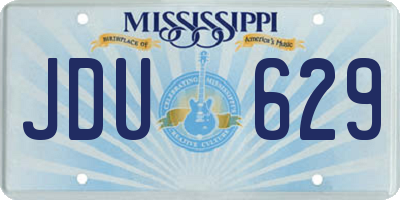 MS license plate JDU629