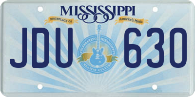 MS license plate JDU630