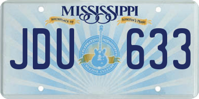 MS license plate JDU633