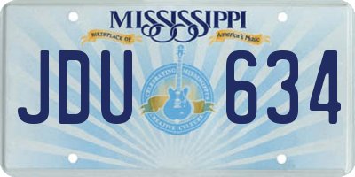 MS license plate JDU634