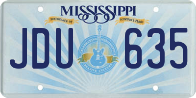 MS license plate JDU635