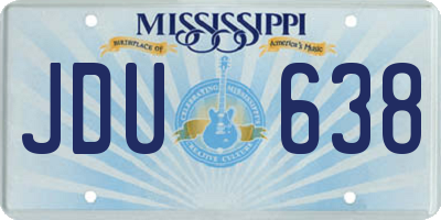 MS license plate JDU638