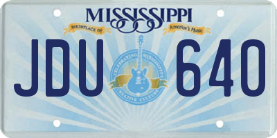 MS license plate JDU640