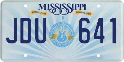 MS license plate JDU641