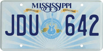 MS license plate JDU642