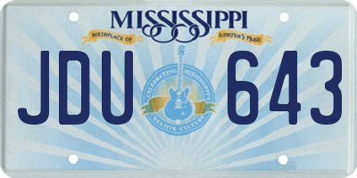 MS license plate JDU643