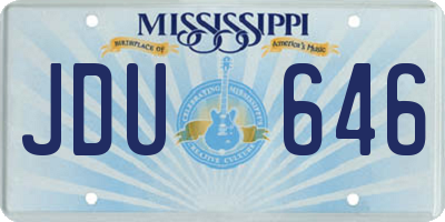 MS license plate JDU646