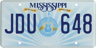 MS license plate JDU648