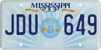 MS license plate JDU649