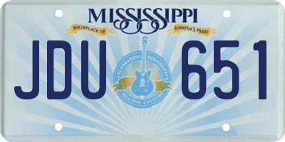 MS license plate JDU651