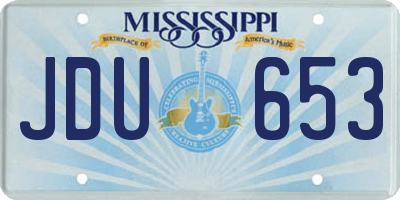 MS license plate JDU653