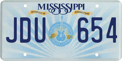 MS license plate JDU654