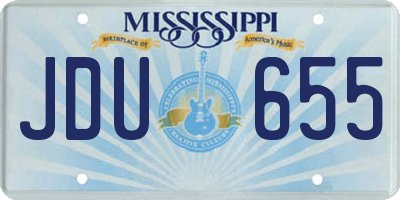 MS license plate JDU655