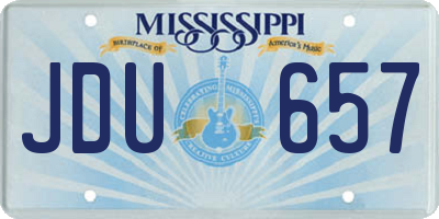 MS license plate JDU657