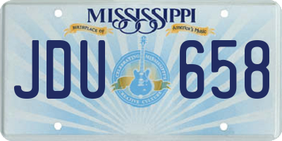 MS license plate JDU658