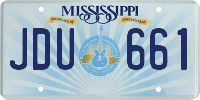 MS license plate JDU661