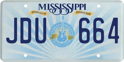 MS license plate JDU664