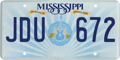 MS license plate JDU672
