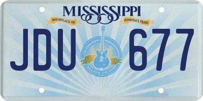 MS license plate JDU677