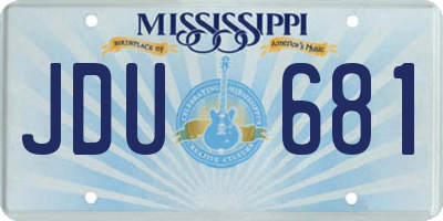 MS license plate JDU681