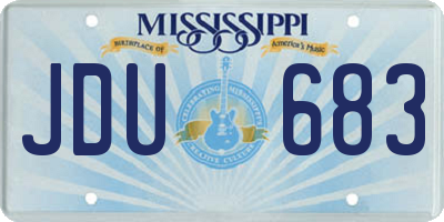 MS license plate JDU683