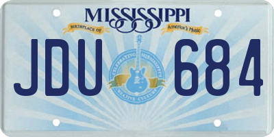 MS license plate JDU684