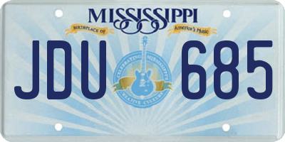 MS license plate JDU685