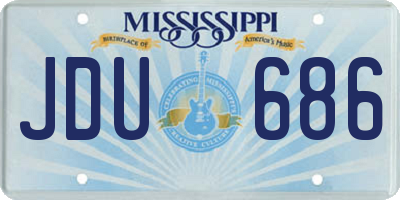 MS license plate JDU686