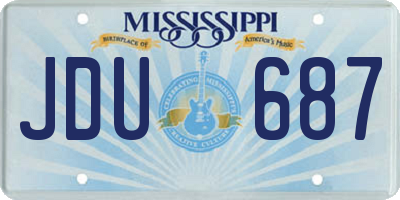 MS license plate JDU687