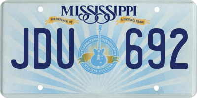 MS license plate JDU692