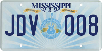 MS license plate JDV008