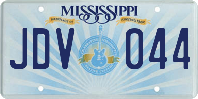 MS license plate JDV044