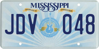 MS license plate JDV048