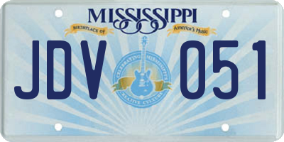 MS license plate JDV051