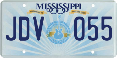 MS license plate JDV055