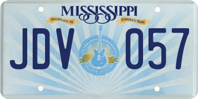 MS license plate JDV057