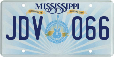 MS license plate JDV066