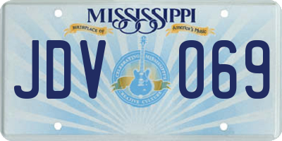MS license plate JDV069