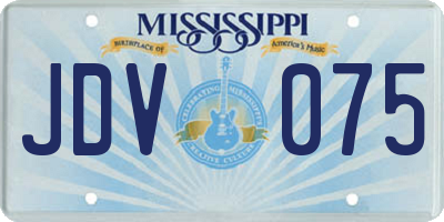 MS license plate JDV075
