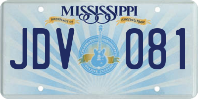 MS license plate JDV081